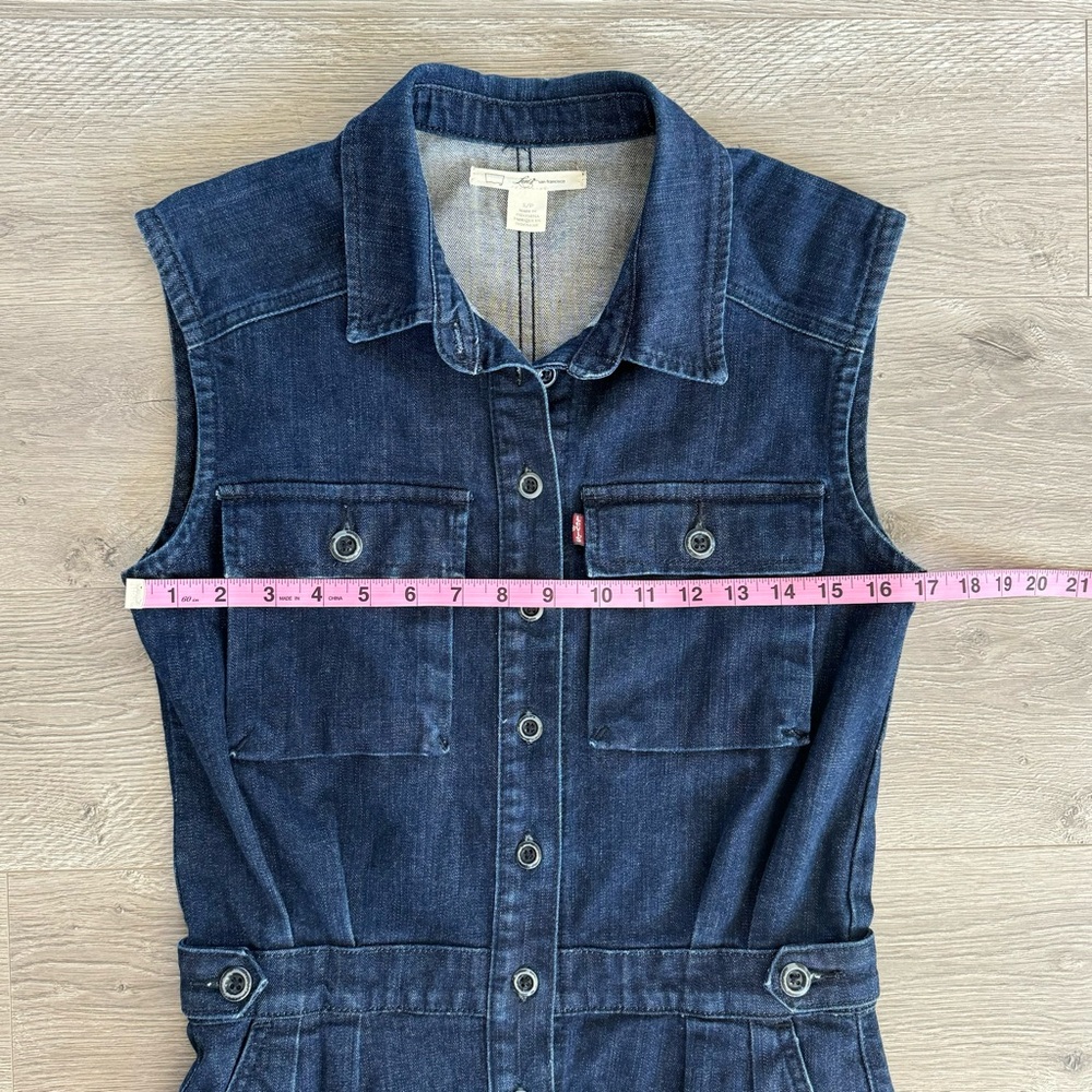 Levi’s Boiler Jumpsuit Sleeveless Dark Blue Size Small - Picture 9 of 17